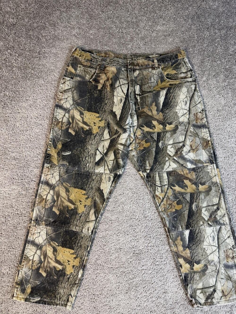 Wrangler Jeans Mens 42x30 Multicolor Camouflage Relaxed Straight Denim Pockets